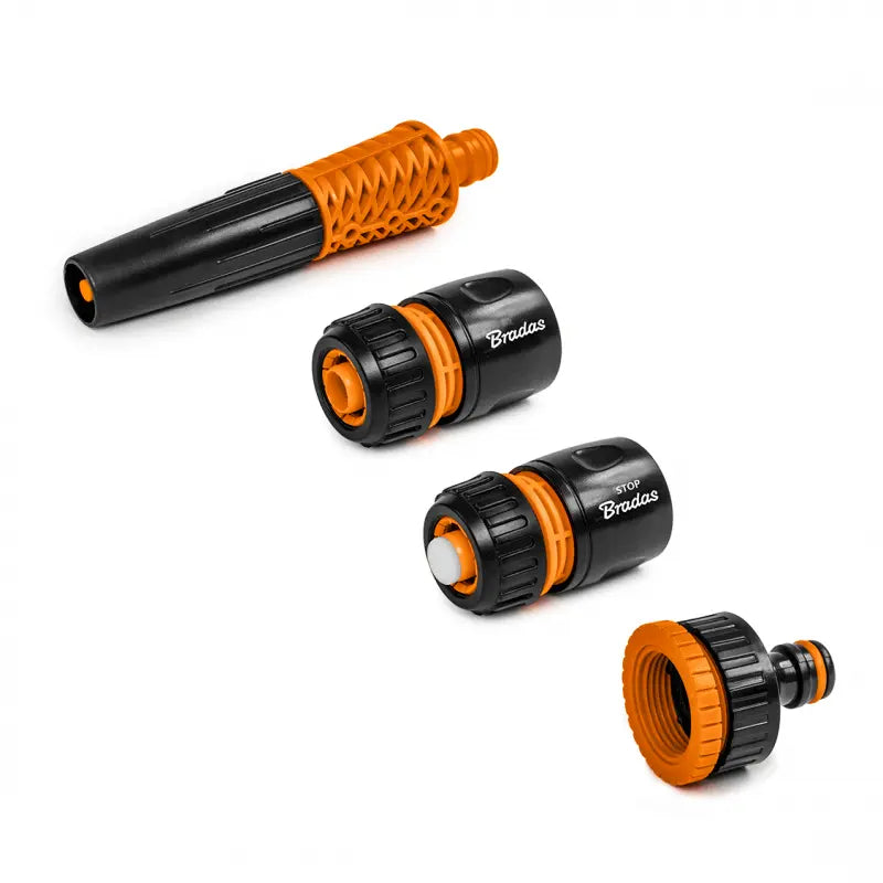 Bradas BLACK LINE 4-teiliges Starterset für Gartenschlauch | bei Installatie-shop.de