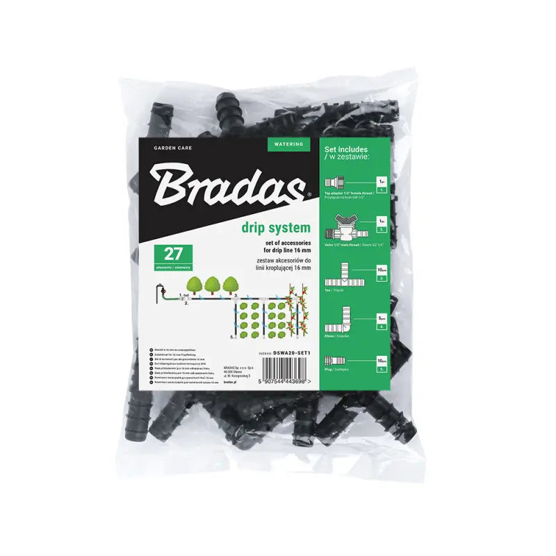 Optimieren Sie Ihr Tropfbewässerungssystem mit diesem 27-teiligen Set von Bradas