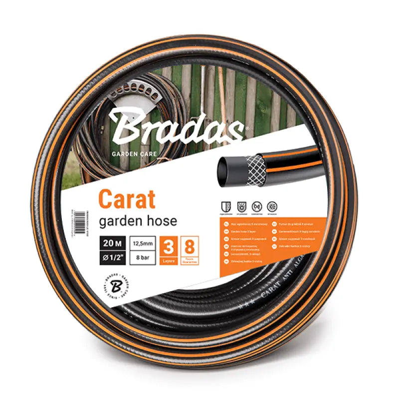 CARAT Gartenschlauch – 3-lagige Verstärkung für maximale Haltbarkeit und Flexibilität im Garten.