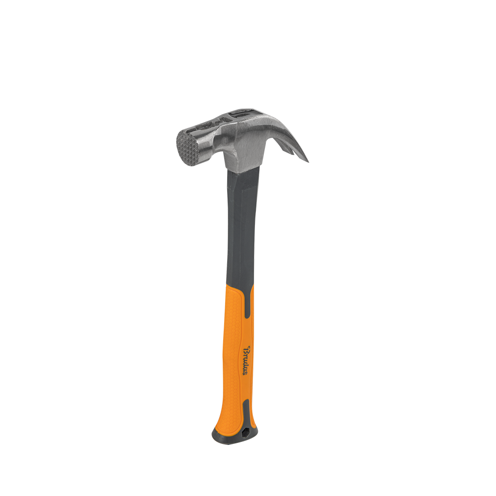 Detailansicht des Bradas Klauenhammers mit 450g Kopf und TPR-beschichtetem Griff.