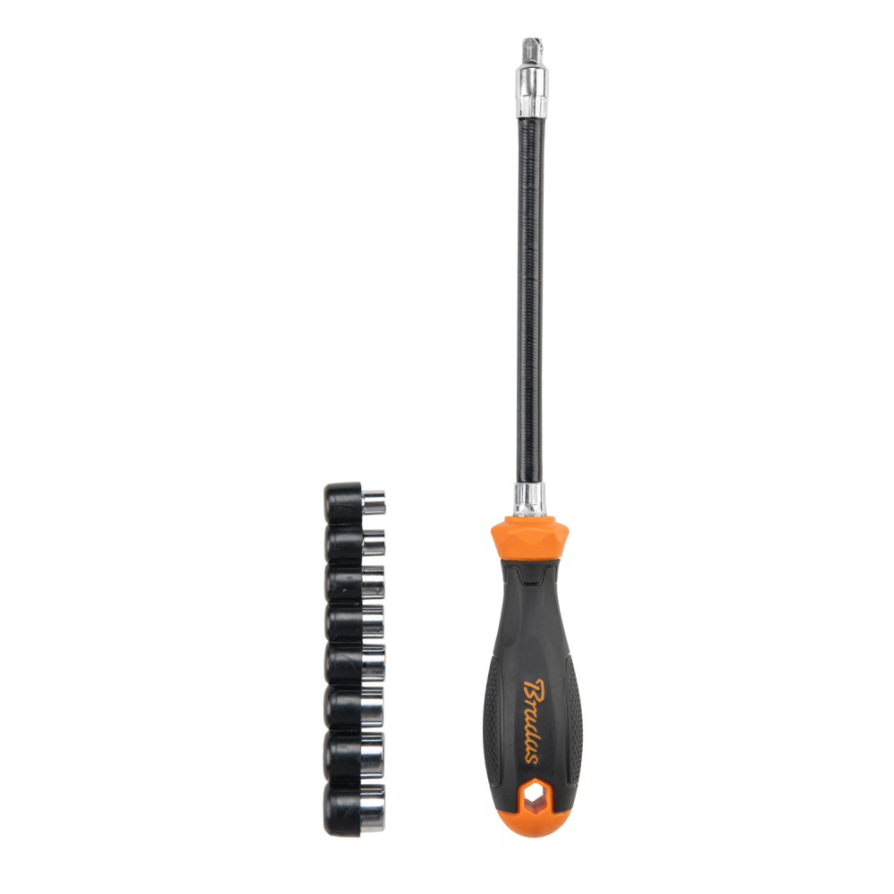 Bradas Flexibler Schraubendreher mit Stecknüssen 5–12 mm (270 mm)