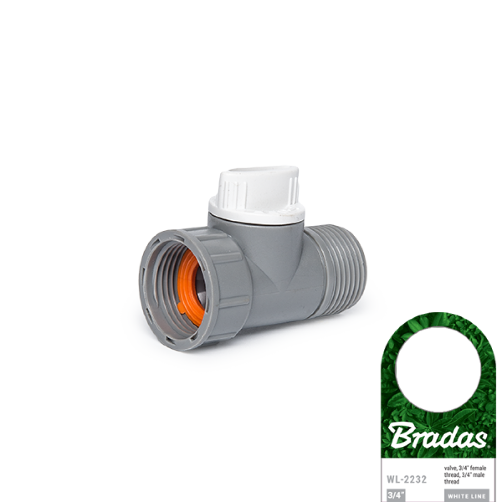 Bradas klep 3/4 inch met binnendraad en buitendraad