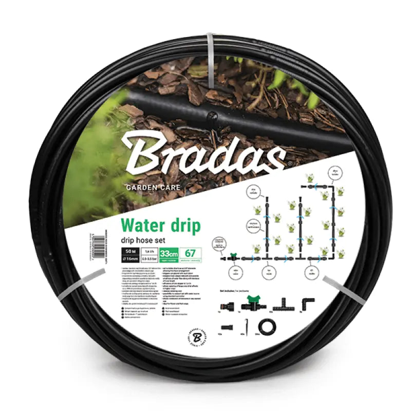 Bradas Set Tropfschlauch WATER DRIP 50m Bewässerung Installatie-shop.de