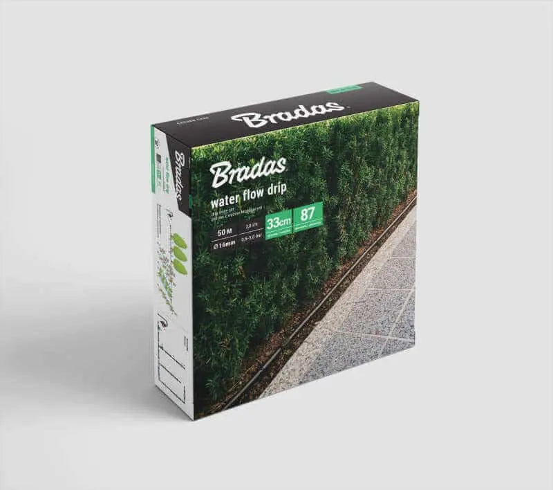 Bradas Tropfschlauch im Karton.