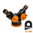 Bradas BLACK LINE T-Stück mit zwei Ventilen | Installatie-shop.de
