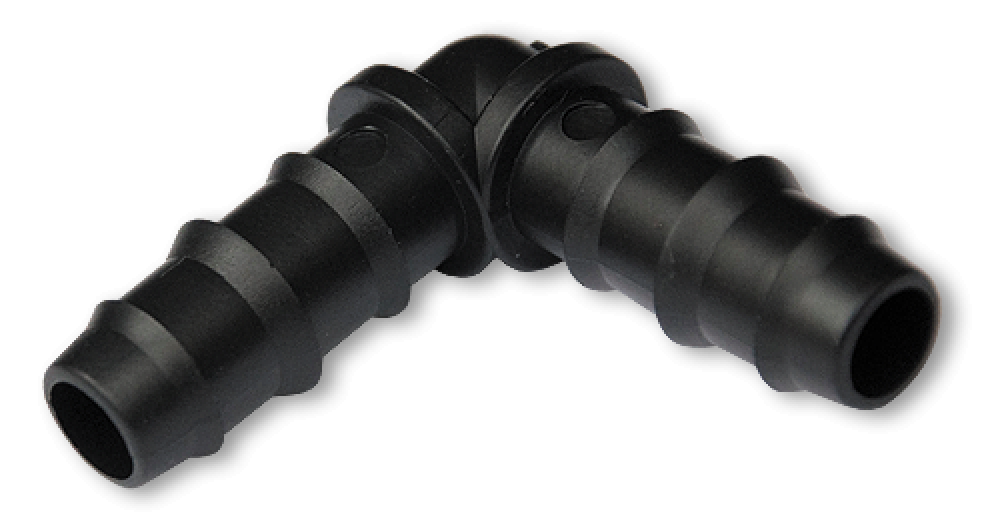 Bradas Winkel-Schlauchtülle 16 mm für knickfreie Schlauchführung in Bewässerungssystemen