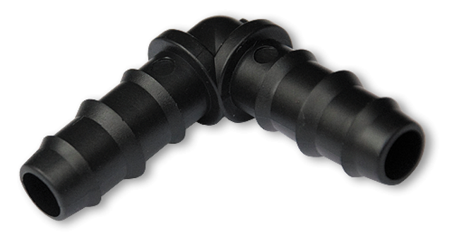 Bradas Winkel-Schlauchtülle 16 mm für knickfreie Schlauchführung in Bewässerungssystemen