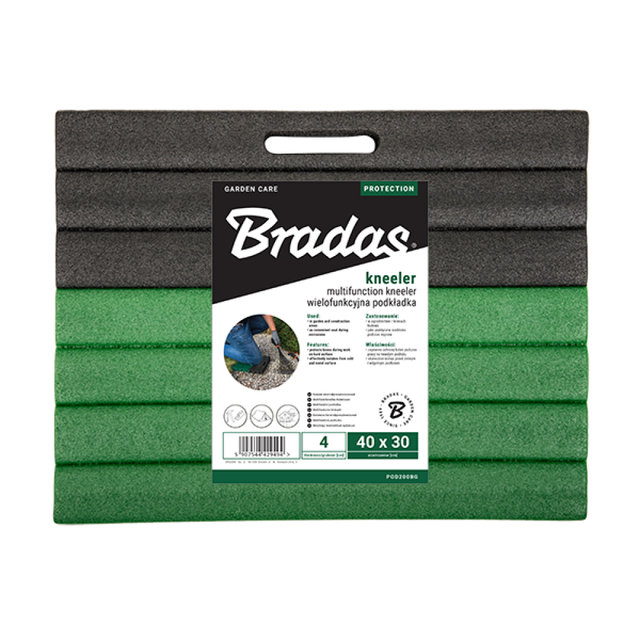 Bradas Knieschutzmatte schwarz/grün 40x30 cm