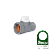 Bradas klep 3/4 inch met binnendraad en buitendraad