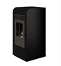 Eva Calor Giada 8,5kW Pelletofen in Schwarz, entwickelt für die effiziente Beheizung von Räumen bis zu 80 m² mit modernem und schlankem Design.