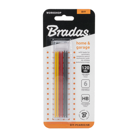Bradas markeerpotlood navullingen 6 stuks in 3 kleuren
