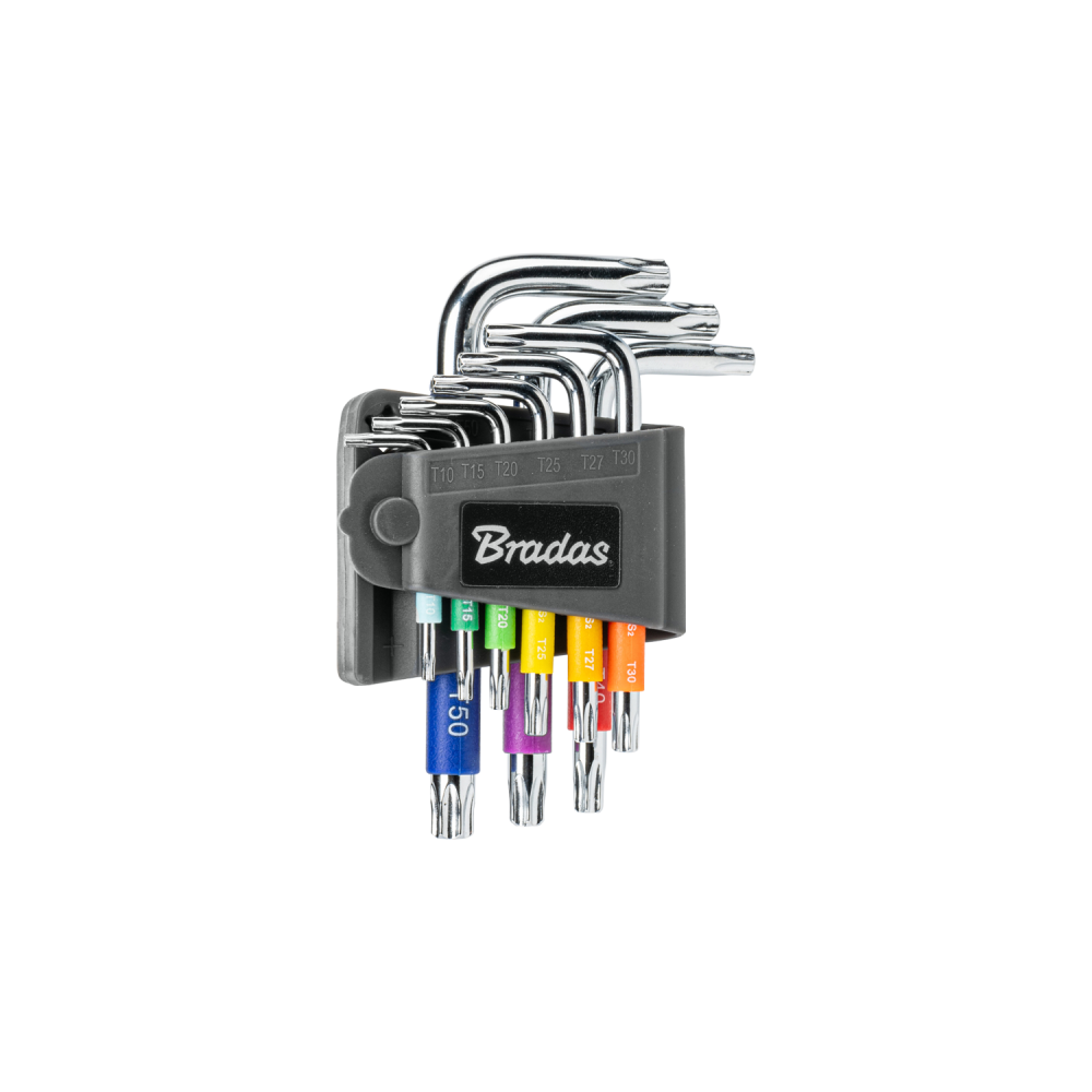Bradas korte Torx sleutelset T10-T50 9-delig S2