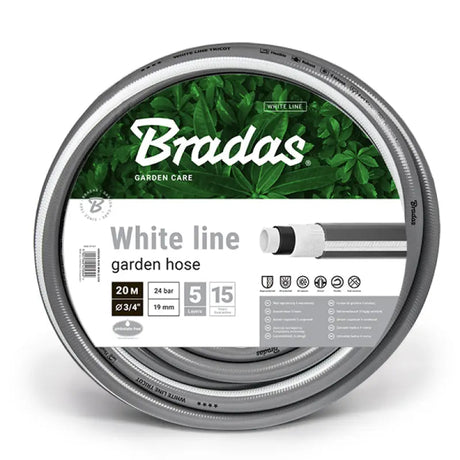Bradas Gartenschlauch WHITE LINE 19 mm (3/4") - 20 m - knickfest - 5-lagig Bradas