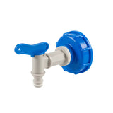 Bradas Set – IBC-Adapter S60x6 mit Hahn – 19 mm (3/4") Bradas