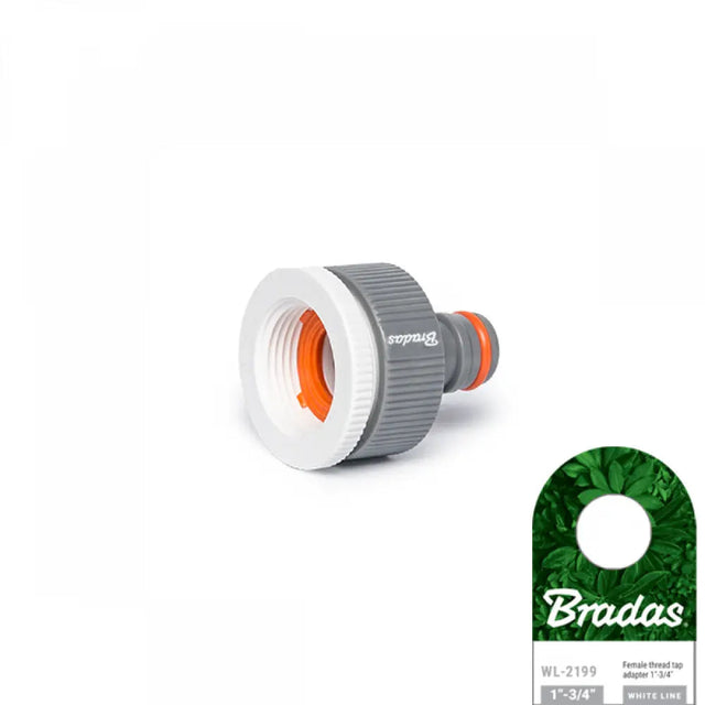 Bradas WHITE LINE Hahnadapter 25 mm (1") auf 19 mm (3/4") mit Schnellkupplung.