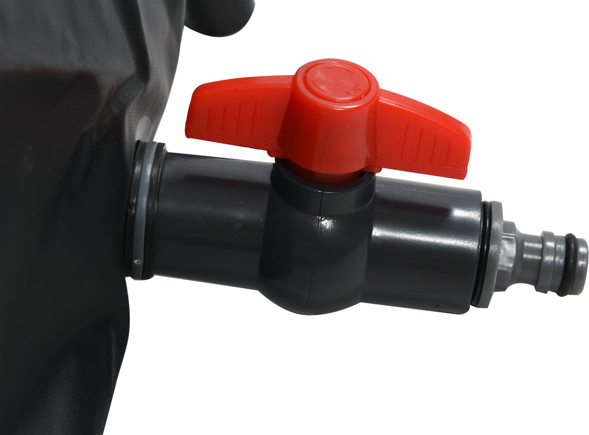 Inklapbare regenwaterton met 3/4 inch aansluiting en overloop