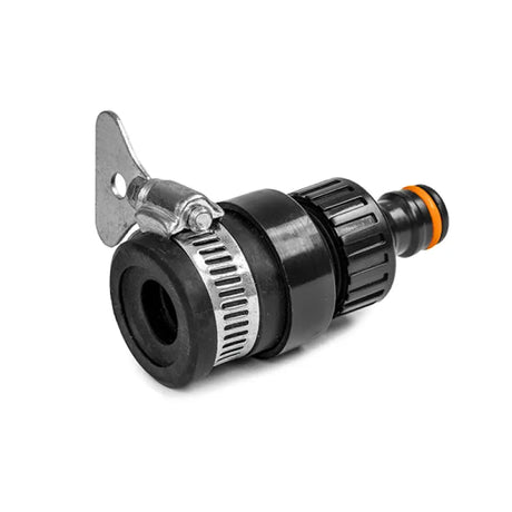 Bradas BLACK LINE Universeller Wasserhahnadapter 22-24 mm mit Klemme | Einfache Bewässerung