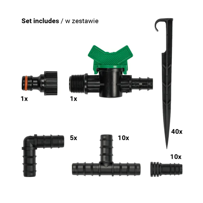Bradas Set Tropfschlauch WATER DRIP 50m Bewässerung Installatie-shop.de