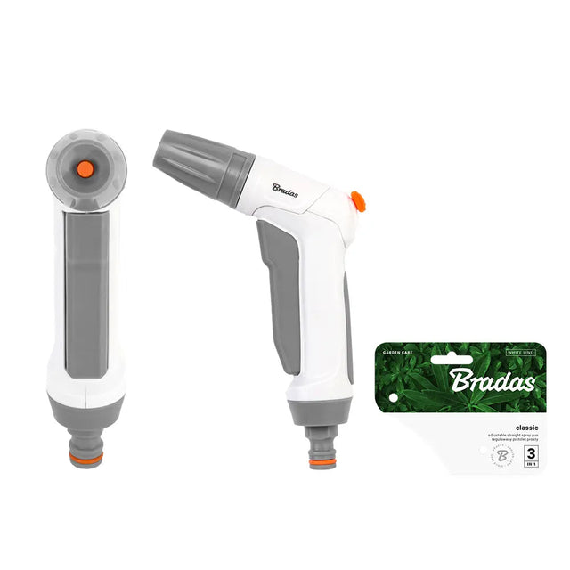 Bradas WHITE LINE Classic Verstellbare Spritzpistole mit patentierter Wasserstromregelung.