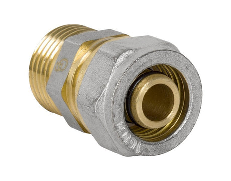 Verchroomde messing fitting voor PEX installaties