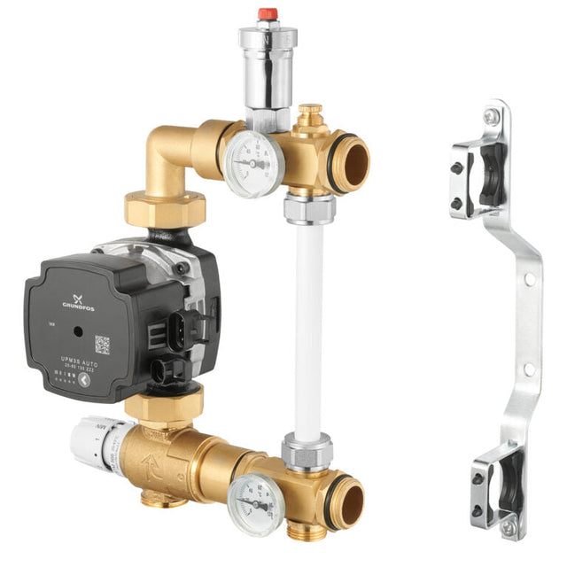 Diamond menggroep voor vloerverwarming met Grundfos circulatiepomp