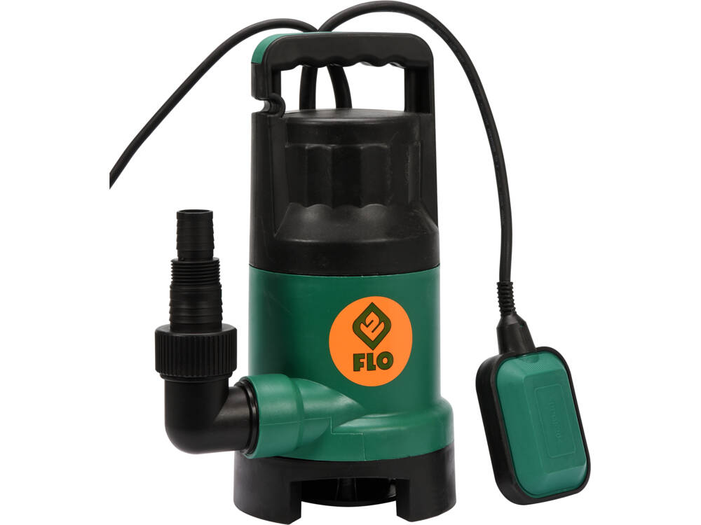 Robuste Flo Pumpe zum Abpumpen von Schmutzwasser aus Teichen und Kellern