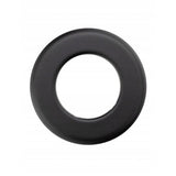 Detailansicht der runden schwarzen Abdeckrosette 80 mm